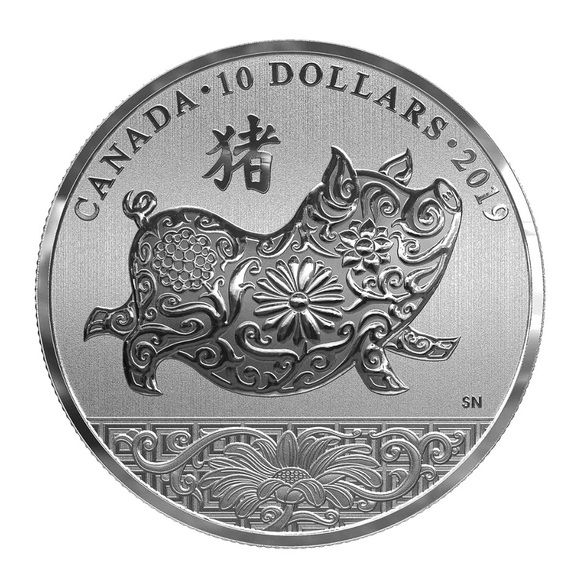 This coin is 99.99% pure silver, with a diameter of 34 millimetres. - Picture 1 of 6